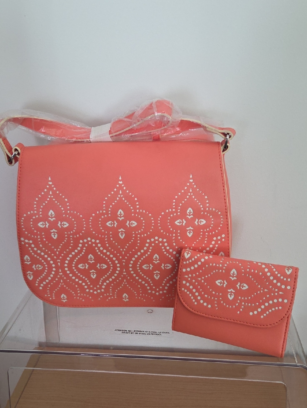 Vera Bradley coral crossbody & matching wallet NWT